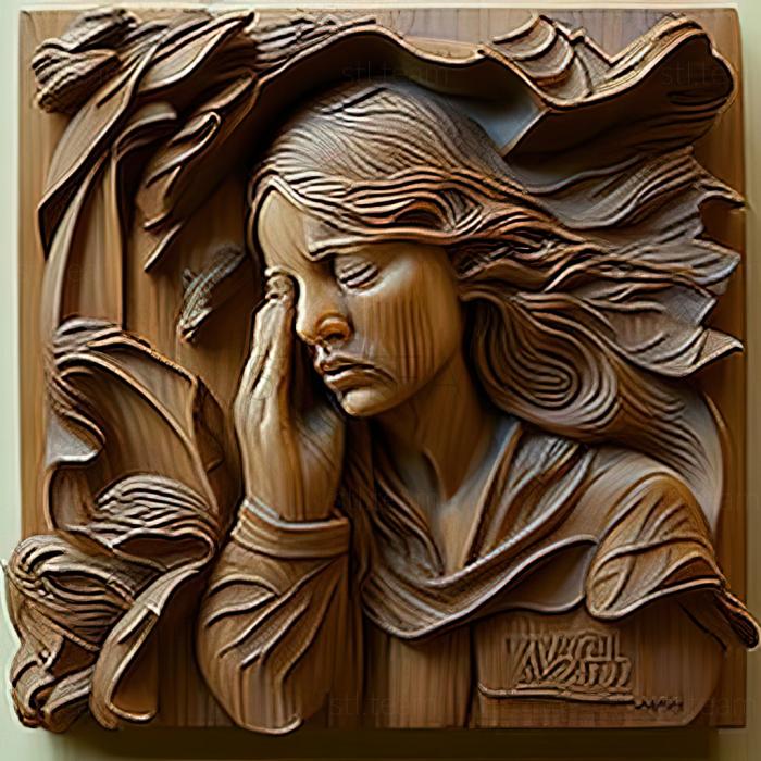 3D модель Мэйбл Дуайт, американская художница. (STL)
